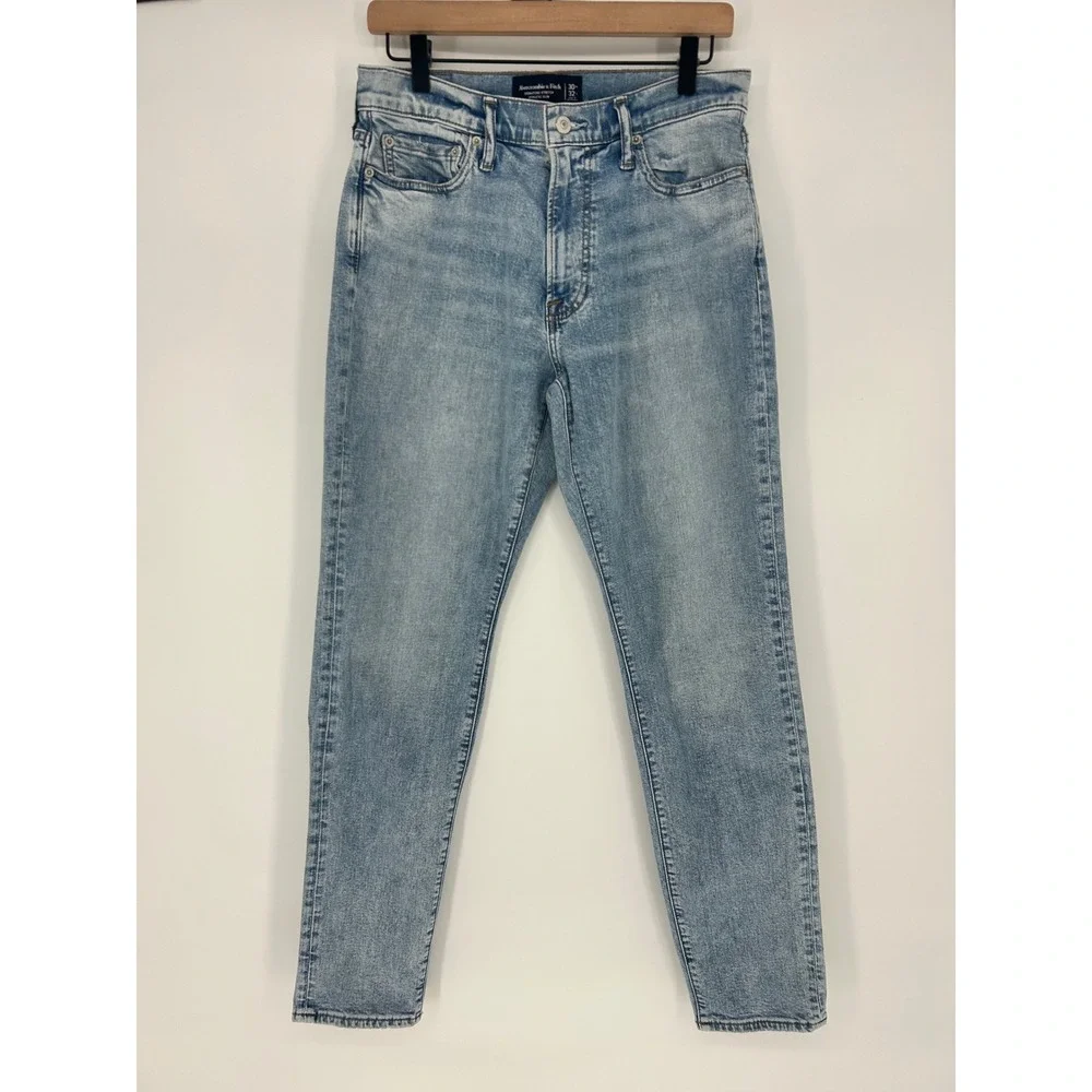 Abercrombie & Fitch Men's Signature Stretch Athletic Slim Jeans In 30W X 32L